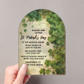 Invitation élégante de la Saint-Patrick au trèfle (In situ (ordinateur de poche))