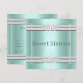 INVITATION ÉLÉGANTE DE L'SWEET SIXTEEN PAR MUMSBUB (Devant / Derrière)