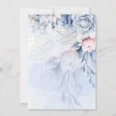 Invitation élégante de mariage bleu gris (Dos)
