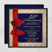 Invitation élégante de mariage bleu royal pour ann (Devant / Derrière)