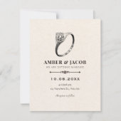 Invitation élégante de mariage classique vintage (Devant)