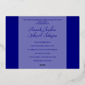 Invitation élégante de Mariage de la Marine (Verso)