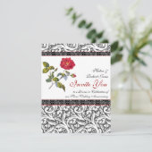 Invitation élégante de mariage et d'anniversaire d (Debout devant)
