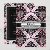 Invitation élégante de mariage et d'anniversaire d (Devant / Derrière)