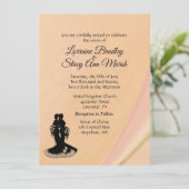 Invitation élégante de Mariage lesbien Peach (Debout devant)