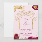 Invitation élégante de mariage royal (Devant / Derrière)