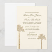 Invitation élégante de palmiers (Devant / Derrière)