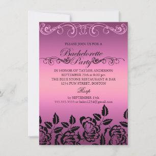 Invitation élégante de partie de Bachelorette de