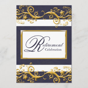Invitation élégante de partie de retraite