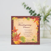 Invitation élégante de partie de thanksgiving de (Debout devant)