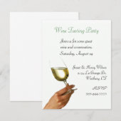 Invitation élégante de partie d'échantillon de vin (Devant / Derrière)