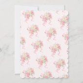 Invitation élégante de Pearl Bow Floral rose pour  (Dos)