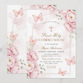 Invitation élégante de Première Sainte Communion d (Devant / Derrière)