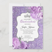 Invitation élégante de Quinceanera (Devant)