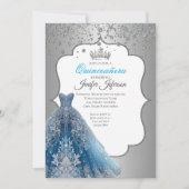 Invitation élégante de Quinceanera (Devant)
