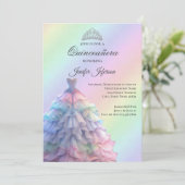 Invitation élégante de Quinceanera (Debout devant)
