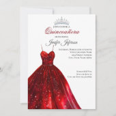 Invitation élégante de Quinceanera (Devant)