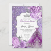 Invitation élégante de Quinceanera (Devant)