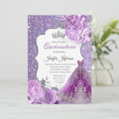 Invitation élégante de Quinceanera (Debout devant)