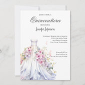 Invitation élégante de Quinceanera (Devant)
