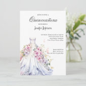 Invitation élégante de Quinceanera (Debout devant)
