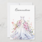 Invitation élégante de Quinceanera (Dos)