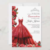 Invitation élégante de Quinceanera (Devant)