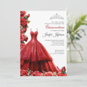 Invitation élégante de Quinceanera (Debout devant)