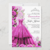 Invitation élégante de Quinceanera (Devant)