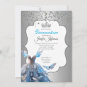 Invitation élégante de Quinceanera (Devant)