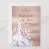 Invitation élégante de Quinceanera (Devant)