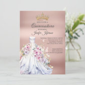 Invitation élégante de Quinceanera (Debout devant)