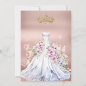 Invitation élégante de Quinceanera (Dos)