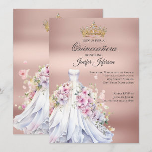 Invitation élégante de Quinceanera
