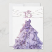 Invitation élégante de Quinceanera (Dos)