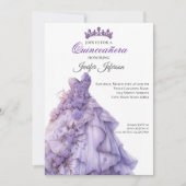 Invitation élégante de Quinceanera (Devant)