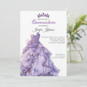 Invitation élégante de Quinceanera (Debout devant)
