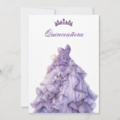 Invitation élégante de Quinceanera (Dos)