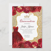 Invitation élégante de Quinceanera (Devant)