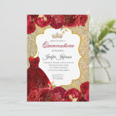 Invitation élégante de Quinceanera (Debout devant)