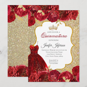 Invitation élégante de Quinceanera