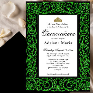 Invitation élégante de Quinceanera à motif de rinc