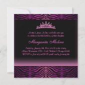 Invitation élégante de Quinceanera avec impression (Dos)