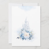 Invitation élégante de Quinceañera bleu bébé (Dos)