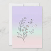 Invitation élégante de quinceañera botanique paste (Dos)