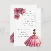 Invitation élégante de Quinceañera pour princesse  (Devant / Derrière)