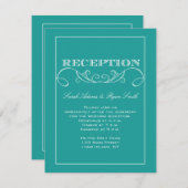 Invitation élégante de réception turquoise (Devant / Derrière)