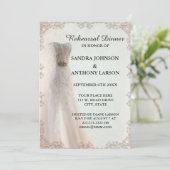 Invitation élégante de répétition de mariage blanc (Debout devant)