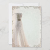 Invitation élégante de répétition de mariage blanc (Dos)