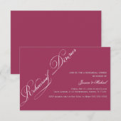 Invitation élégante de sangria de dîner de (Devant / Derrière)